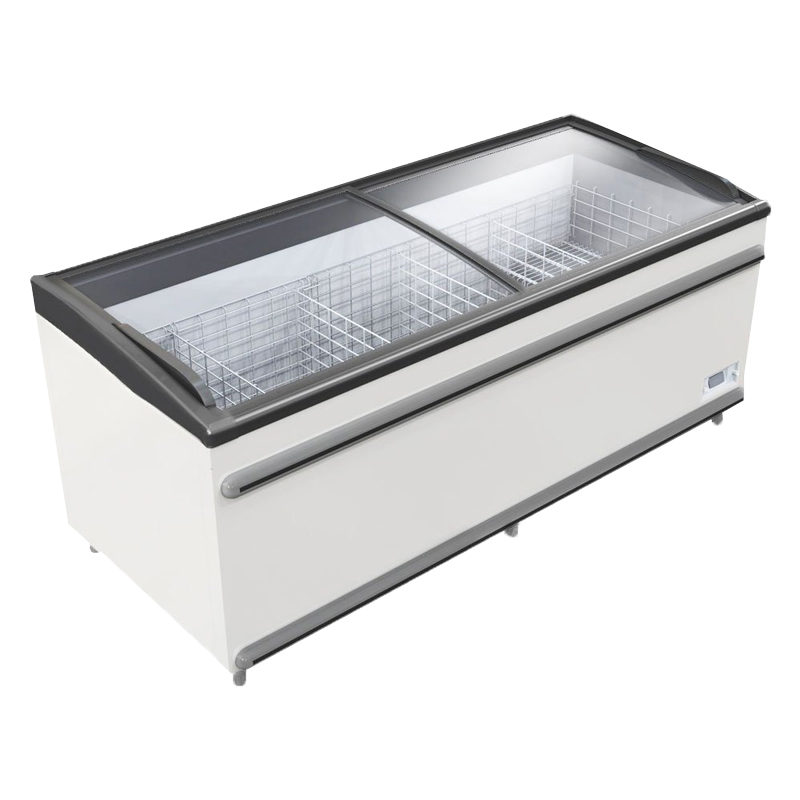 UMD 1850 S BODRUM | Chest cooler with sliding curved glass top