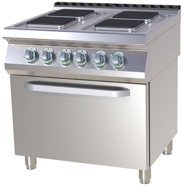 SPQT 780/11 E | Electric range with 4 plates and electric convection oven