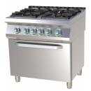 SPT 780/11 GE | Gas range with 4 burners and electric convection oven