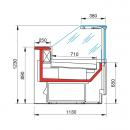 ZARA2 100 | Rashladna vitrina sa ravnim staklom i ventilacionim hlađenjem