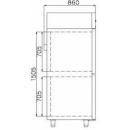 COMBI CC700 INOX | Solid door INOX cooler with double cooling space