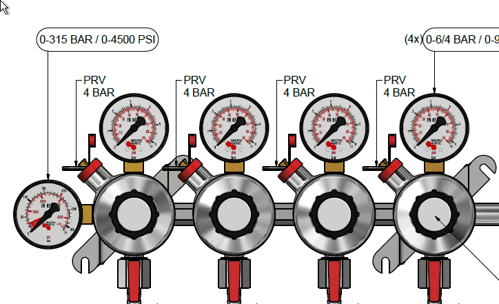 Micro Matic | 7 bar 4 battery 4 unit reductor