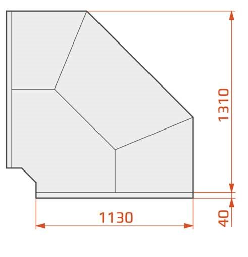 LCD Dorado REM EXT90 | External corner counter 90°