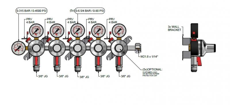 Micro Matic | 4 bar 5 battery 5 unit reductor