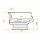 LCP Pegas SELF 2,5 | Self service counter with lowered glass