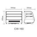 CW-160 | Display cooler with curved glass display