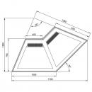 C-1 CL NW/90/NE CARMELLA Neutral internal corner counter (90°)