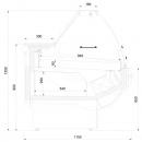L-1 HW/W 150/115 Hawana | Refrigerated counter