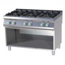 SP 7120 G | Gas range with 6 burners and opened base