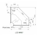 LCD Dorado INT90 | Ugaona rashladna vitrina | unutrašnji ugao 90°