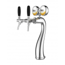 Goose | 2 ways beer tower without taps with medal - chrome