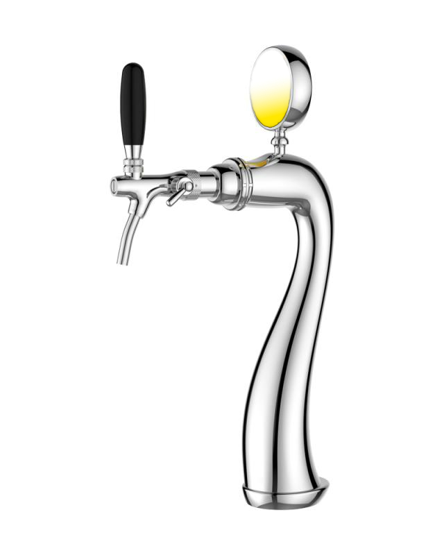 Goose | 1 way beer tower without taps with medal - chrome