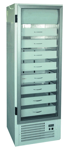 SCHA 401 - Glass door cooler with drawers