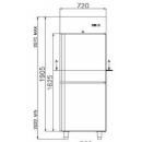 COMBI CC700 INOX | Solid door INOX cooler with double cooling space
