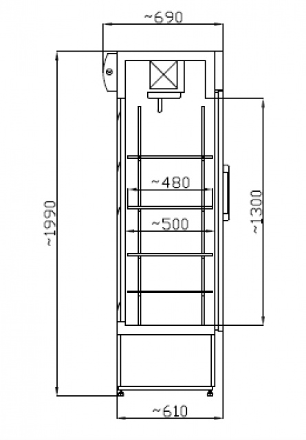SCH 602 INOX | Glass door cooler