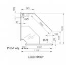 LCD Dorado D SELF REM INT90 | Self-service internal corner counter 90°