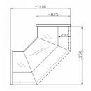 NCHW 1,3/0,8 | Straight glass internal corner counter (90°)