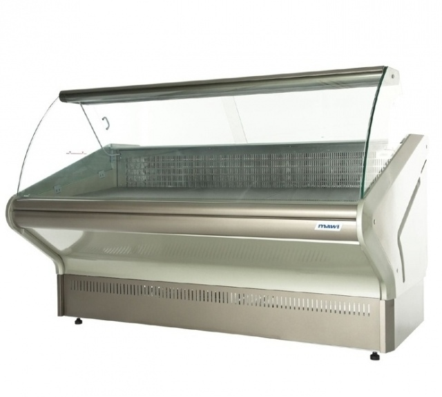 WCHR 1,3/1,1 | Refrigerated counter with curved glass