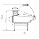 WCHR 1,7/1,1 | Refrigerated counter with curved glass