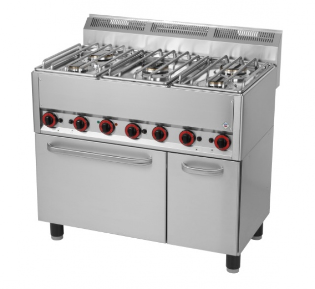 SPT-90/5 GL | oven with 5 burners and with electric heater