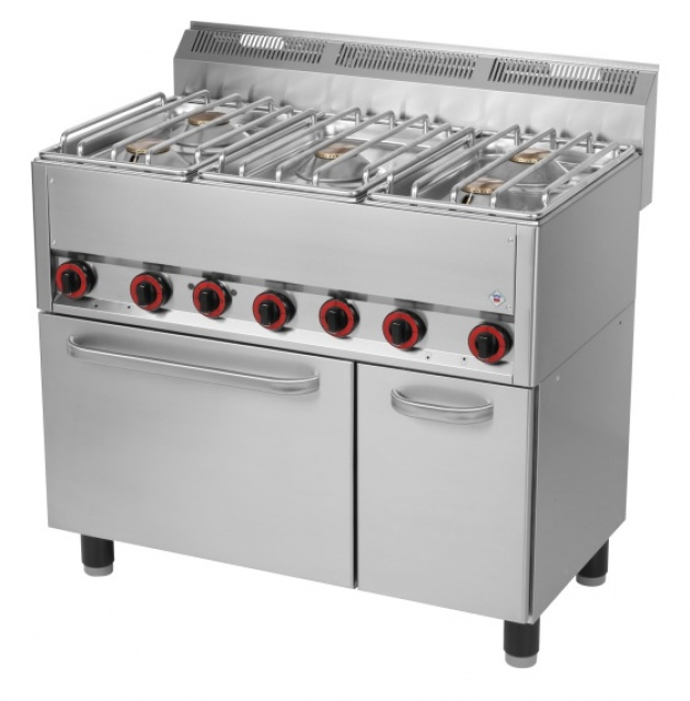 SPT-90/5 GLS | oven with 5 burners and with electric heater