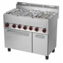 SPT-90/5 GLS | oven with 5 burners and with electric heater