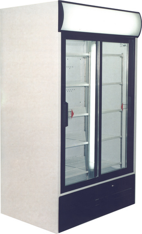 USS 1100 D2KL | Slididng glass door cooler with display