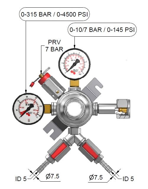 Micro Matic | 7 bar 1 battery 2 unit reductor 